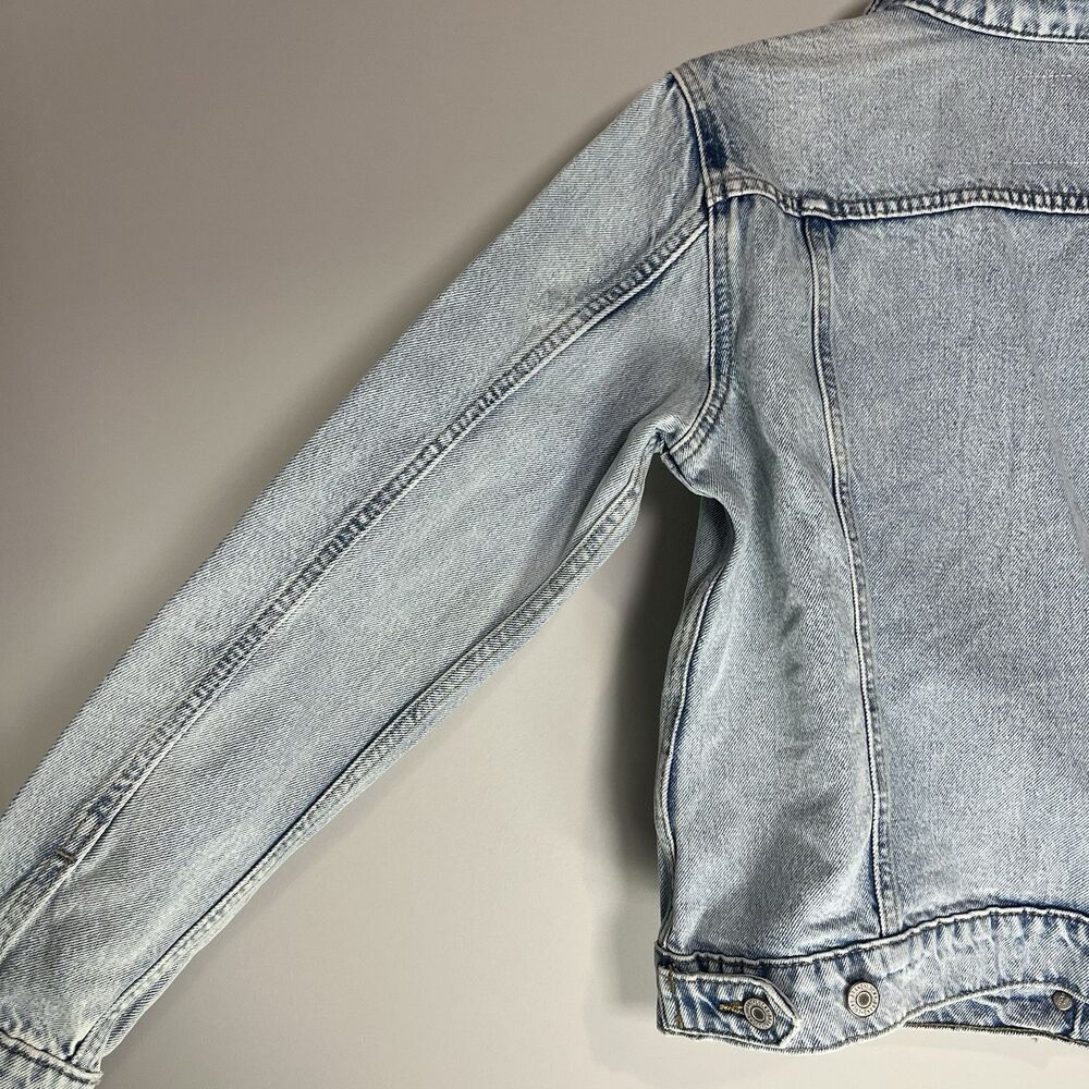 Women's Lucky Brand Distressed Denim Jacket Size Small NWT $109.50‎ - Picture 10 of 12
